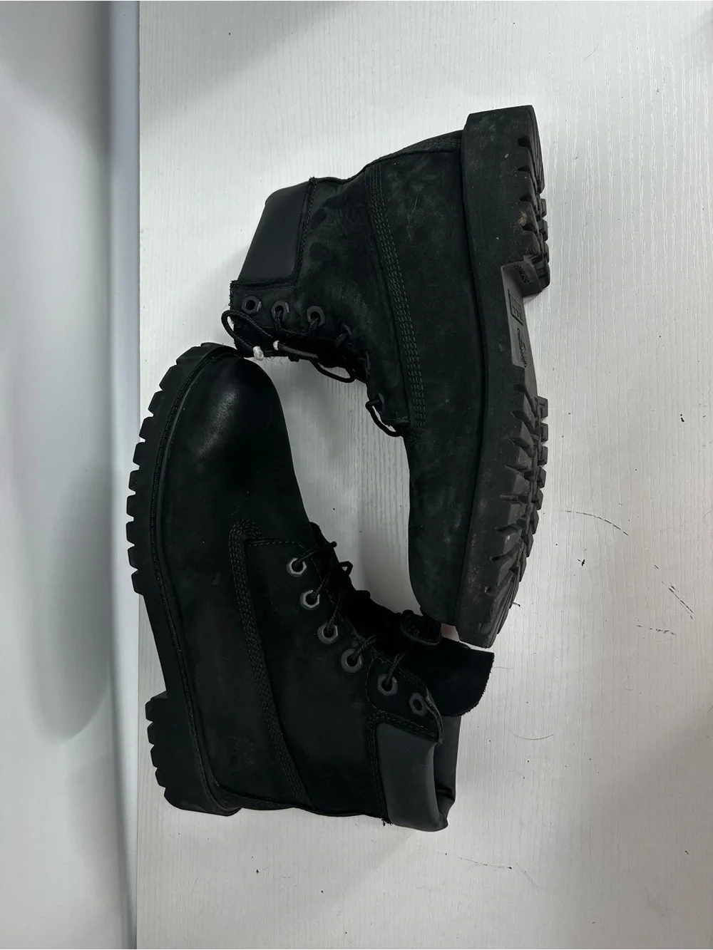 Timberland 6 Inch Premium Waterproof Boot Black Nubuck Leather Mens Size 6